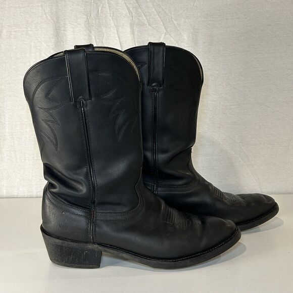 Durango Men's Oiled Black Leather Western Cowboy Boots TR760 Size 9.5 D - Picture 1 of 9